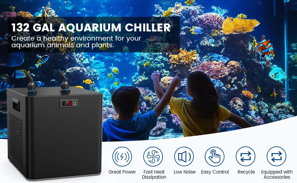 Aquarum Water Chiller 132 Gallon Fish Tank Ice