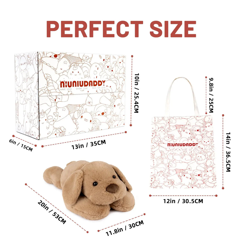 Weighted stuffed dog for child anxiety.