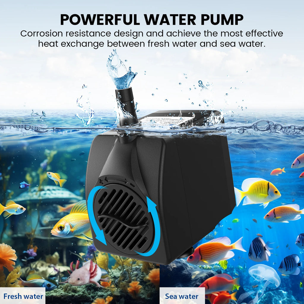 Aquarum Water Chiller 132 Gallon Fish Tank Ice