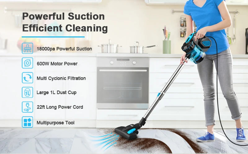 Vacuum Cleaner Corded  Powerful Suction PET HAIR