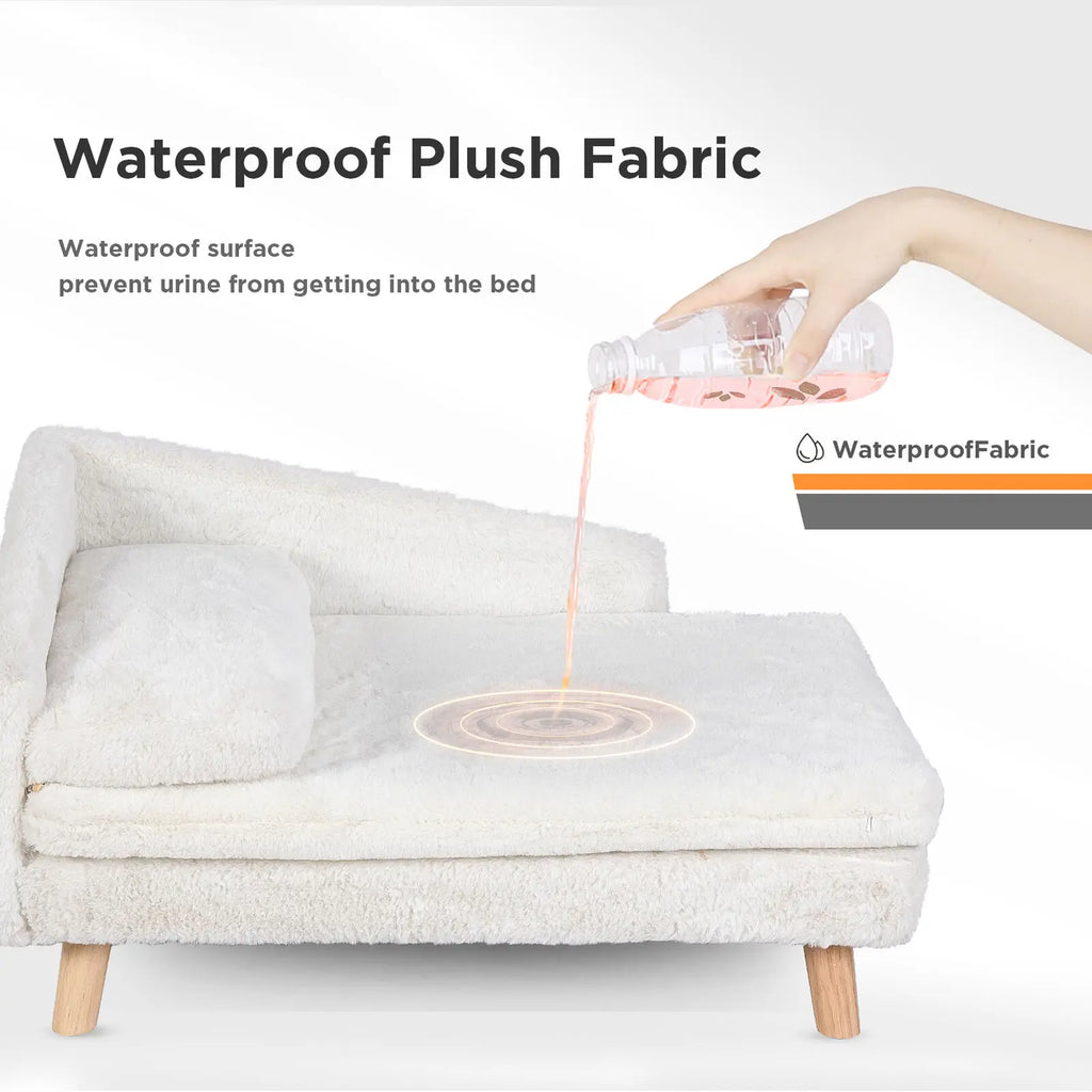 Elevated Dog/Cat  Bed Solid Wood Leg Dog Cat Sofa