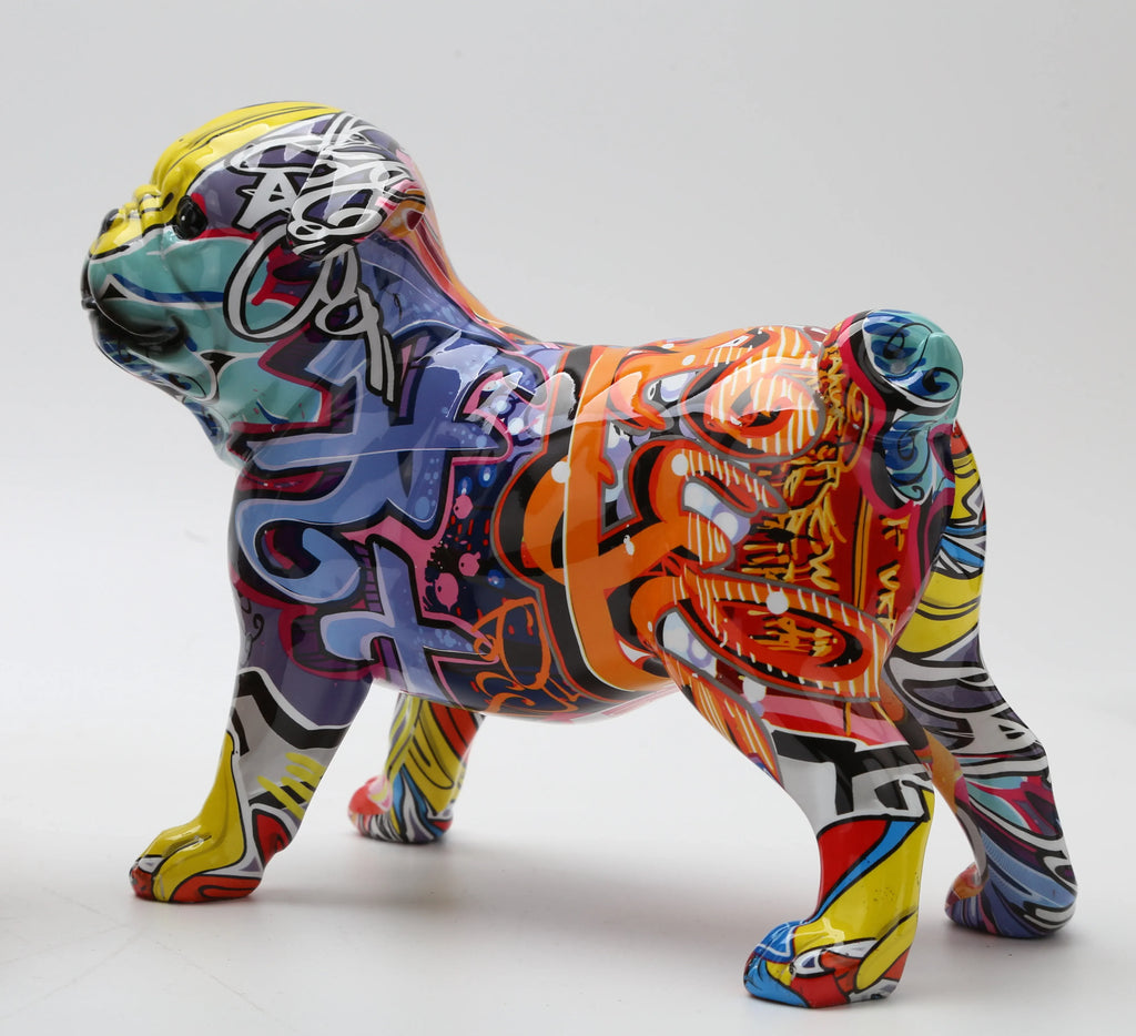 Creative Painted Pup with Graffiti, Simple