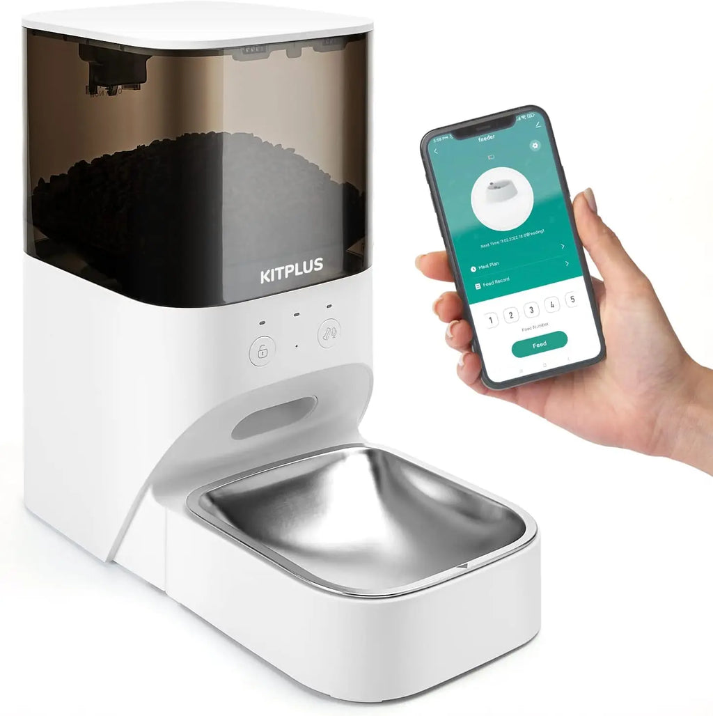 Auto Cat/Dog Feeder, APP Control Lockable 30s Voice 
,