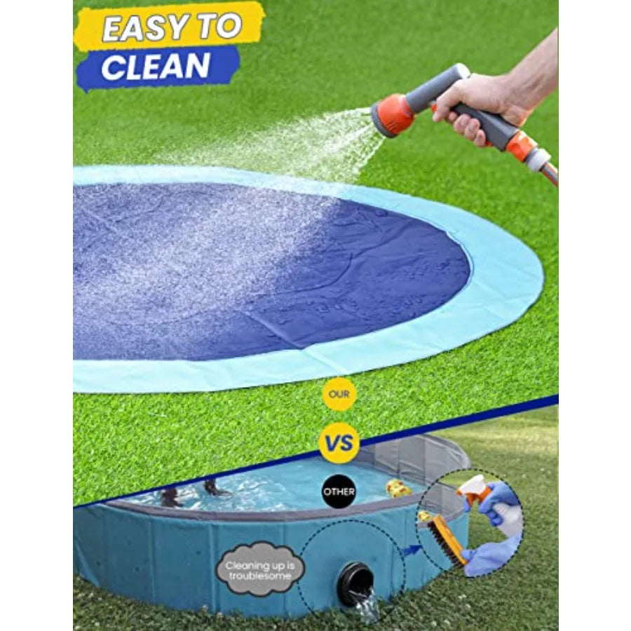 97inch Dog Splash Pad Non-Slip Extra Large Pet Dogs Cool Sprinkler Pool Heavy Duty XXL Splash Pads