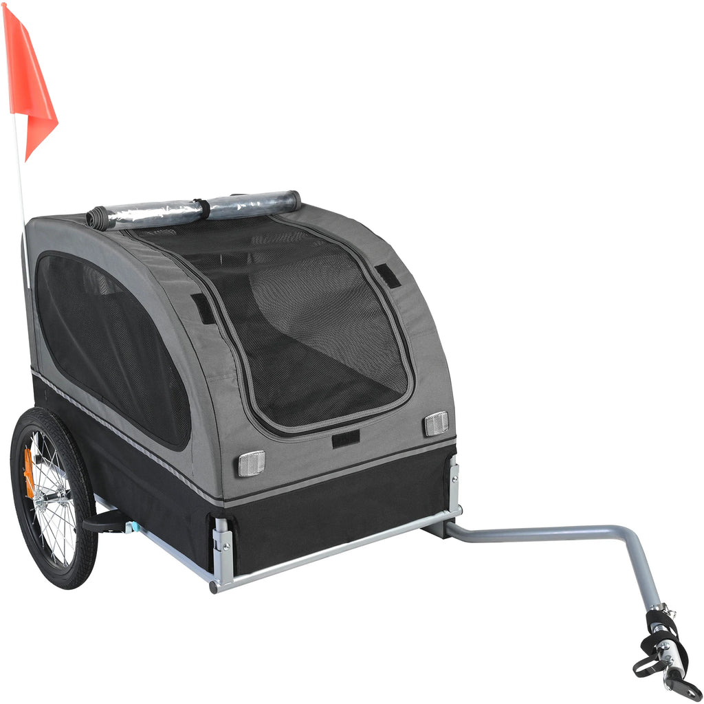 88 lbs Dog Bike Trailer Pet Cart Bicycle with Flag.