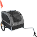 88 lbs Dog Bike Trailer Pet Cart Bicycle with Flag.