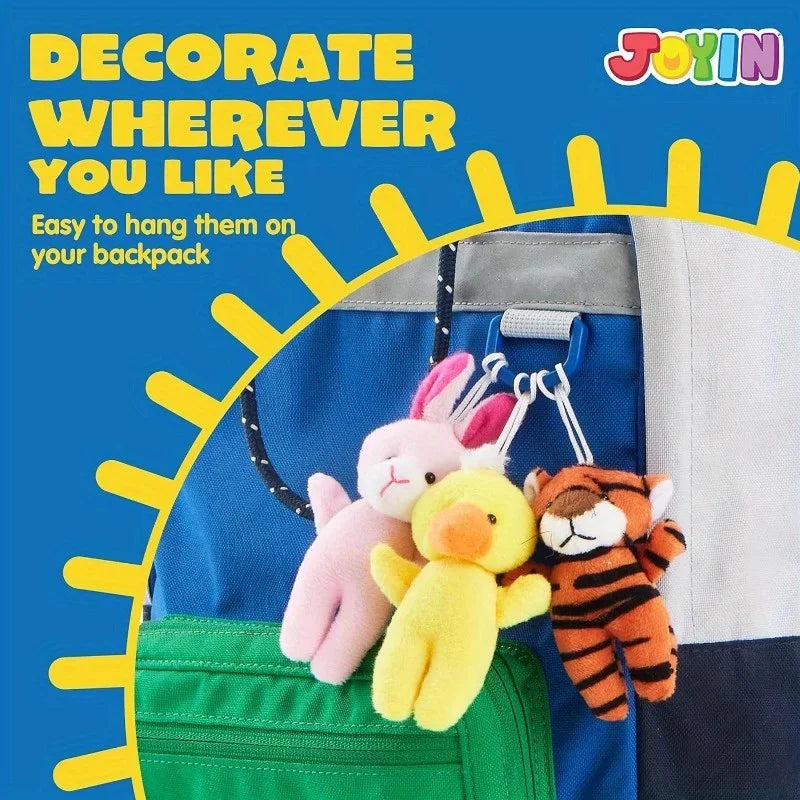 24 Pcs Mini Animal Plush 3" Stuffed Animal Bulk Favors,