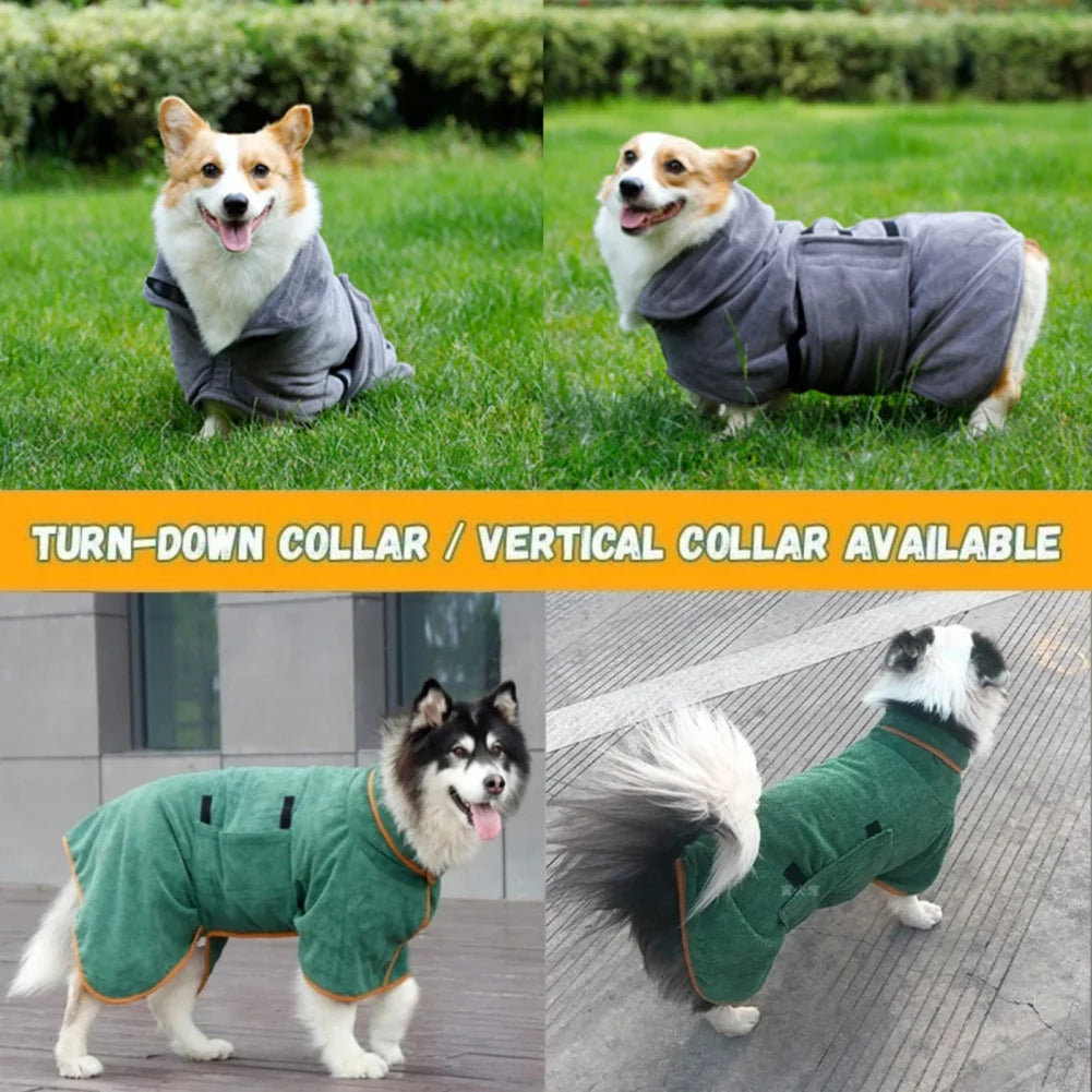 Dog Bathrobe Bath Towel