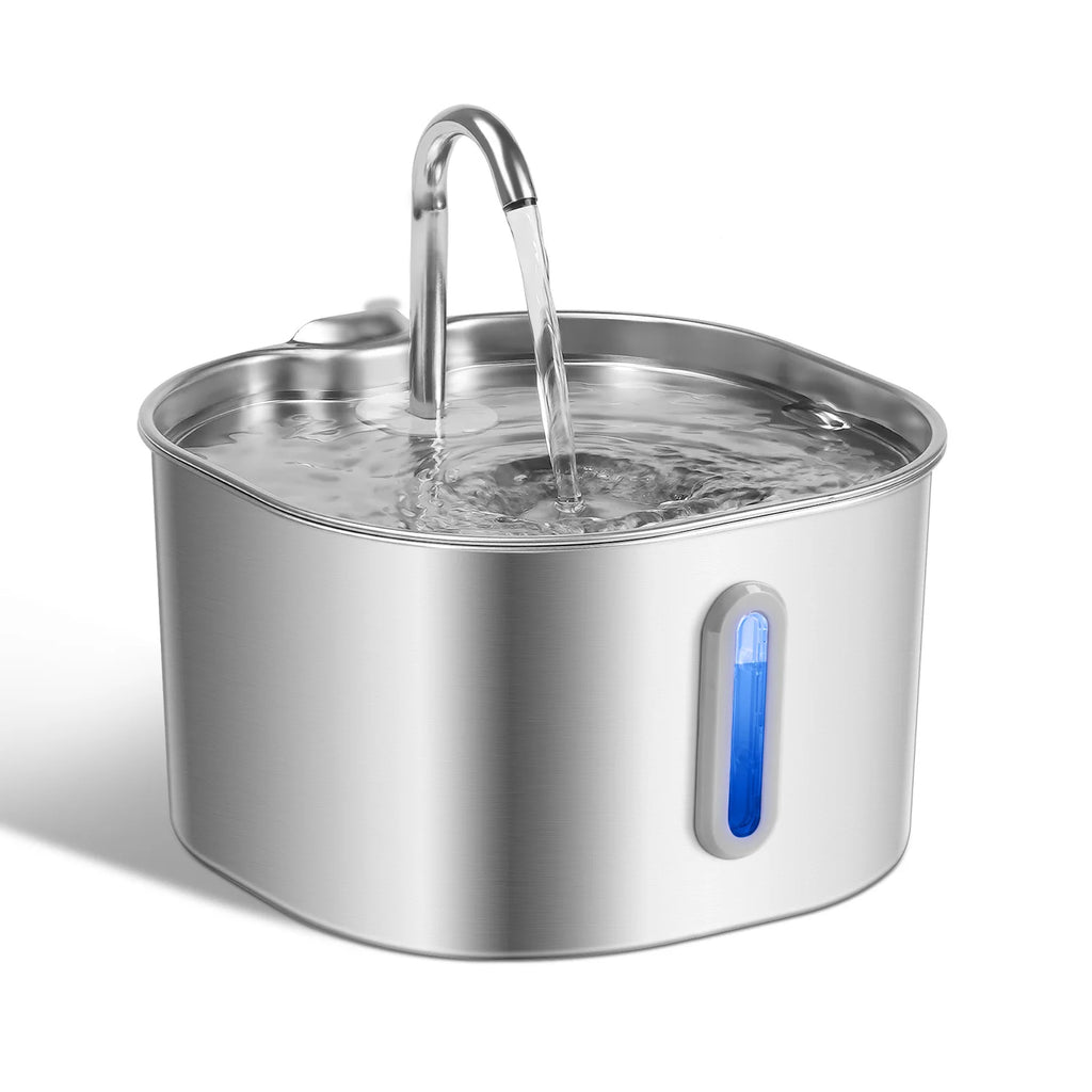 2.2L Stainless Steel Cat Water Fountain - Ultra Quiet
