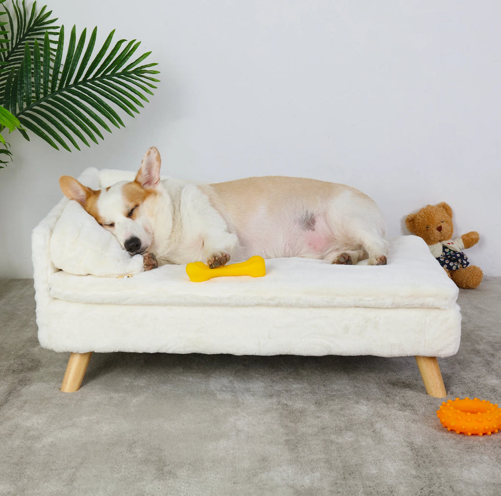 Elevated Pet SOFA Nordic Pet Stool with Wooden Legs