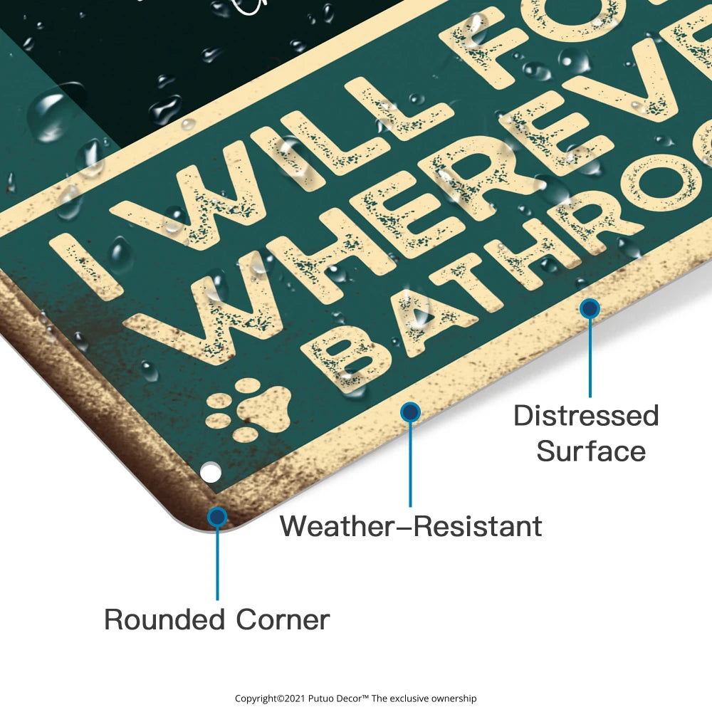 1pc Pug Dog Vintage Metal Tin Sign, Funny