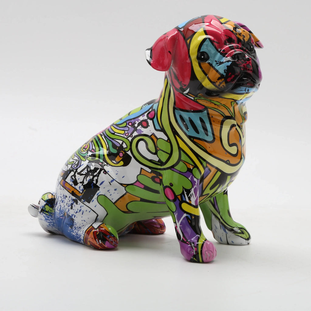 Creative Painted Pup with Graffiti, Simple