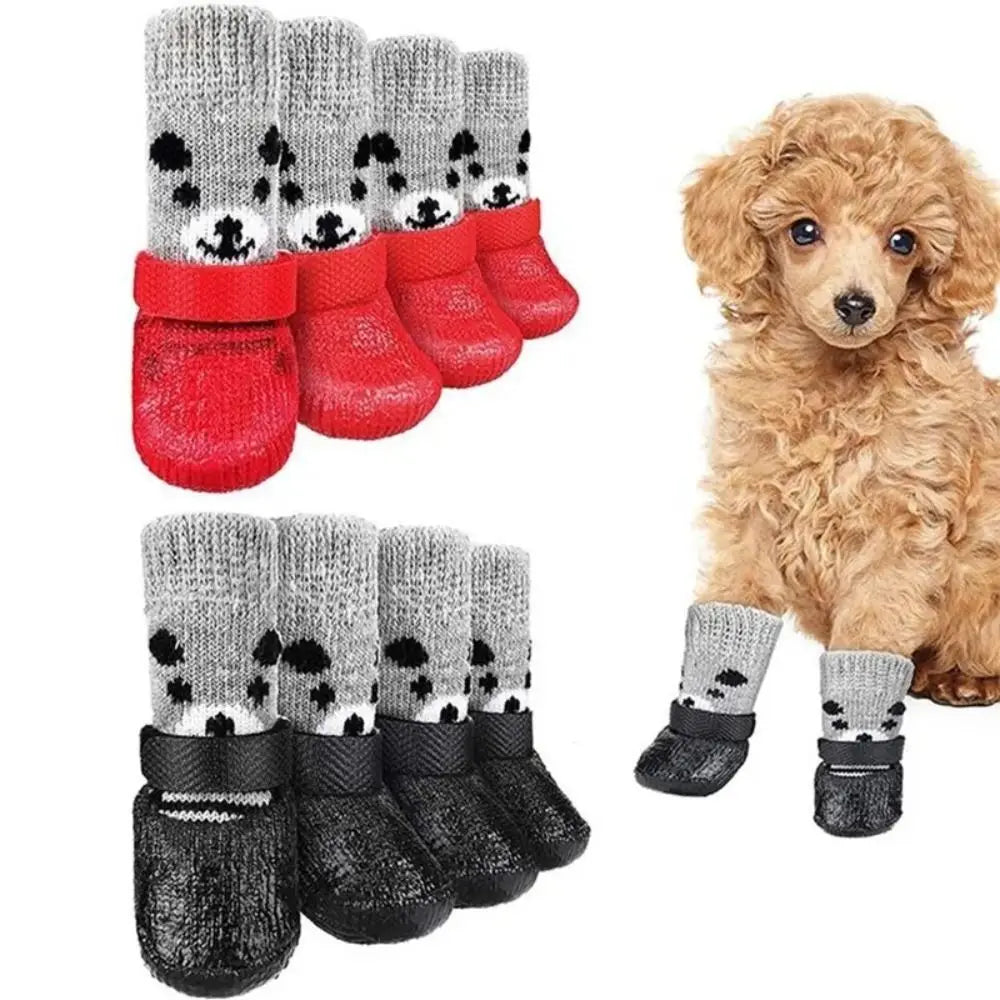 2 Pair Pet Dog Shoes Socks Waterproof  Non-slip