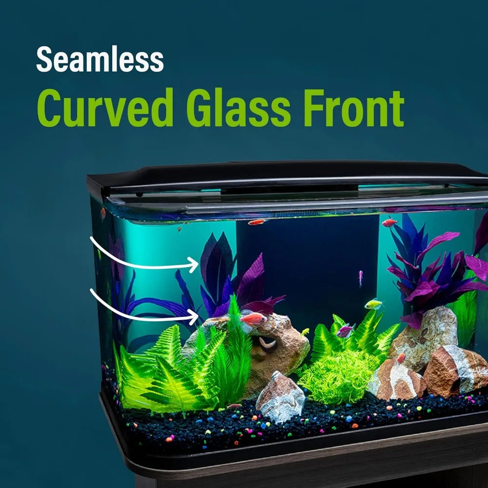 20 Gallon Glass Aquarium Kit with LED Lighting