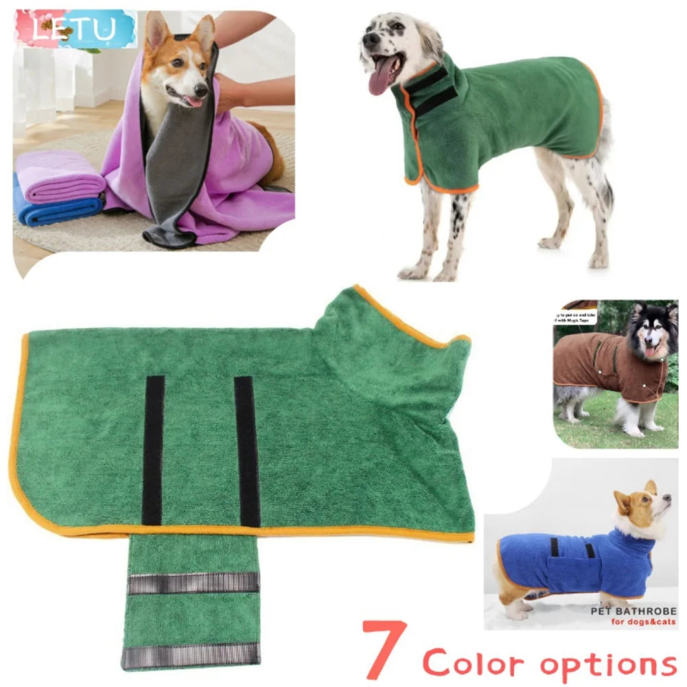 Dog Bathrobe Bath Towel
