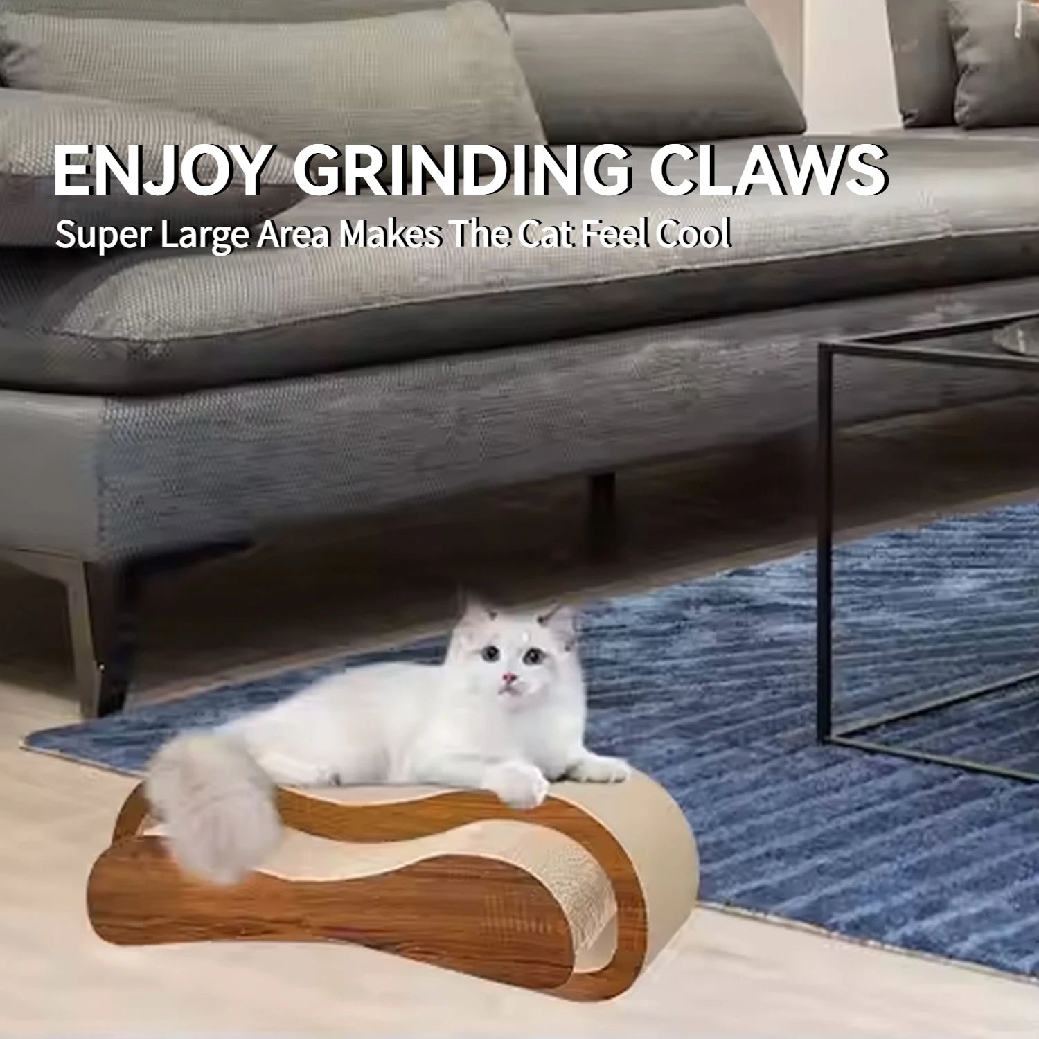 2 in 1 Cat Scratcher Cardboard Lounge Bed