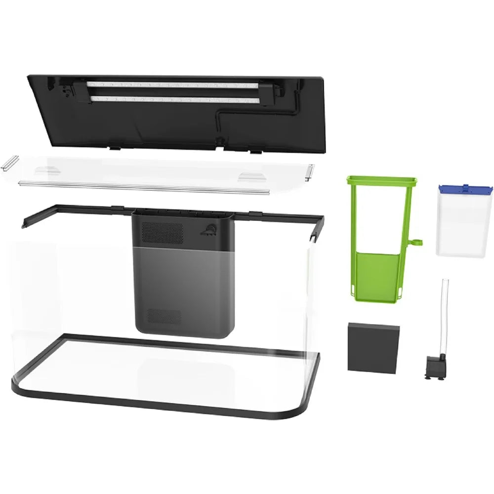 20 Gallon Glass Aquarium Kit with LED Lighting