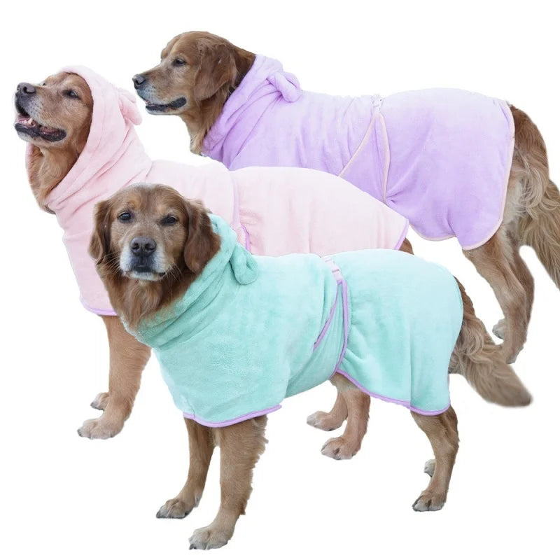 Dog Bathrobe Super Absorbent Pet Towel