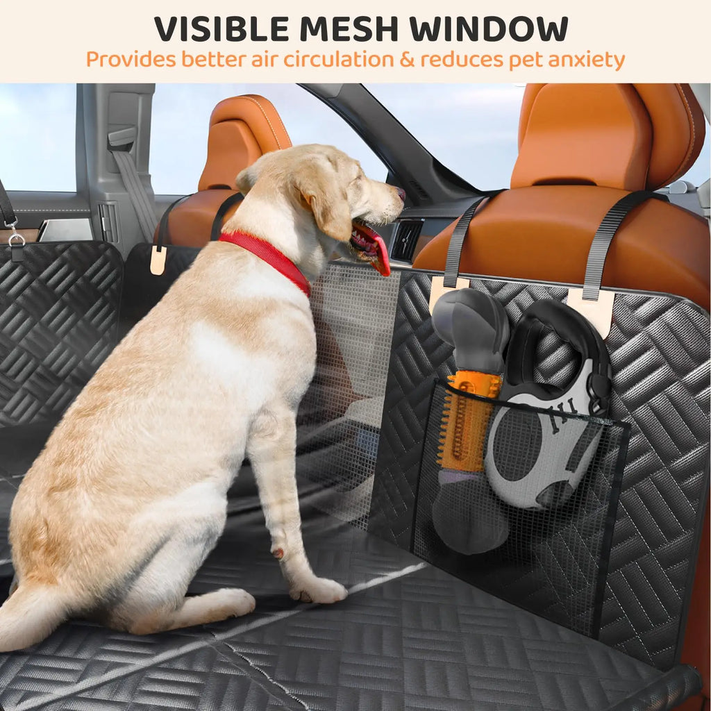 Car Rear Seat Dog Seat Cover, Hard Bottom Rear Seat Extended