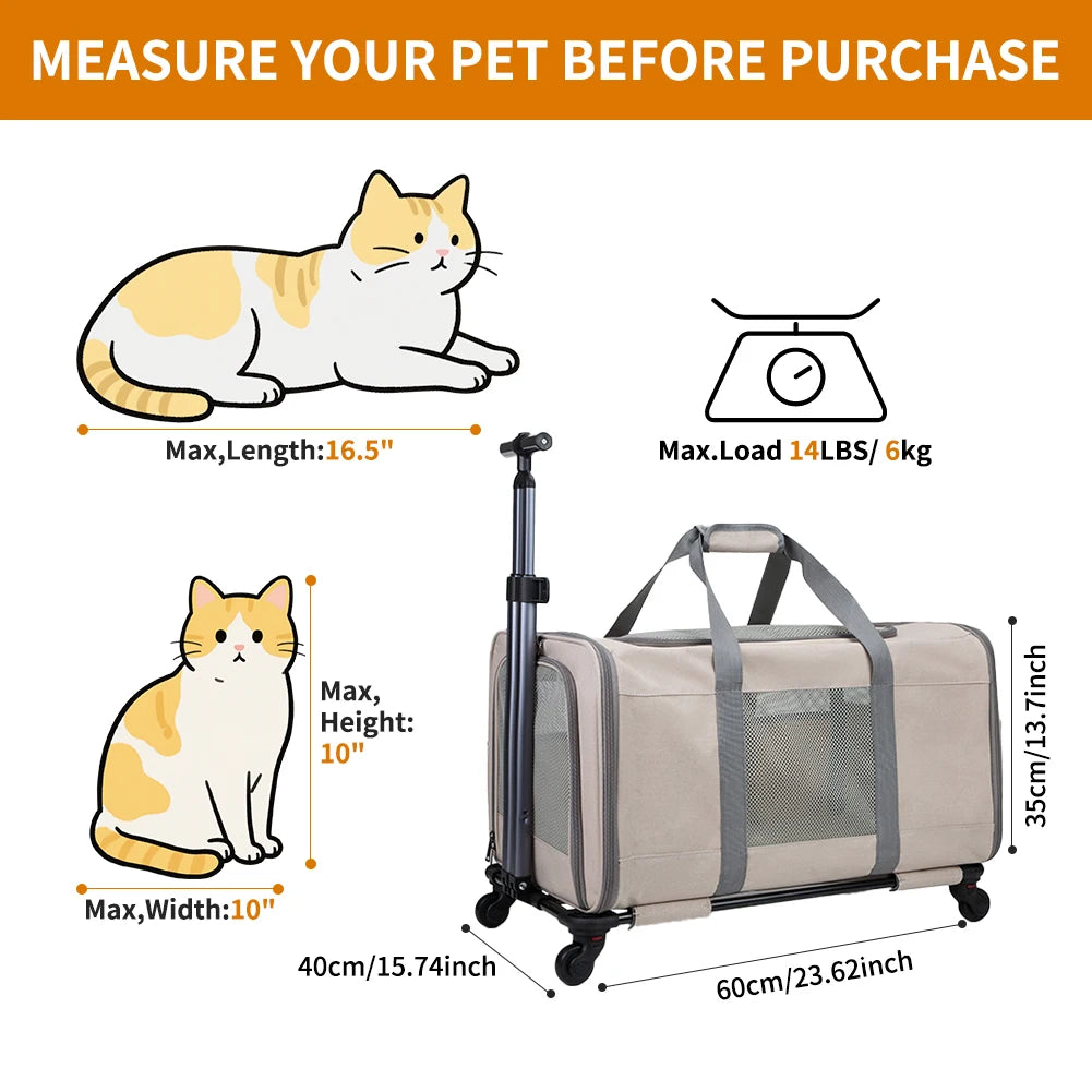 Cat trolley for 2 cats + Safety Belts