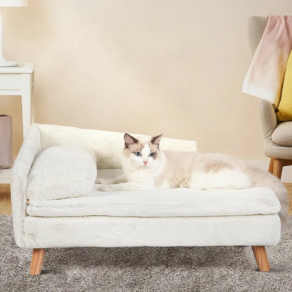 Elevated Dog/Cat  Bed Solid Wood Leg Dog Cat Sofa