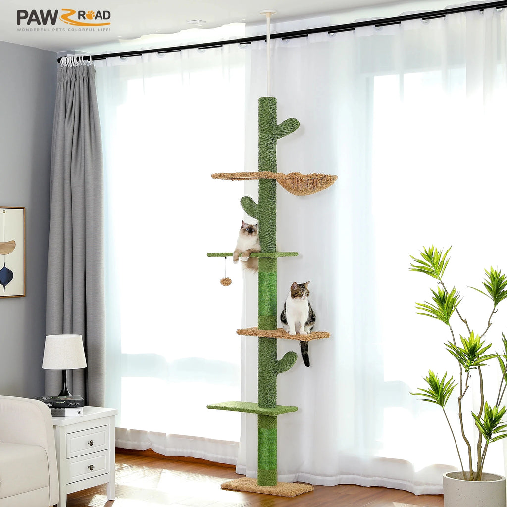 Cat Tree 5-Tier Floor to Ceiling  Cactus Scrating Post