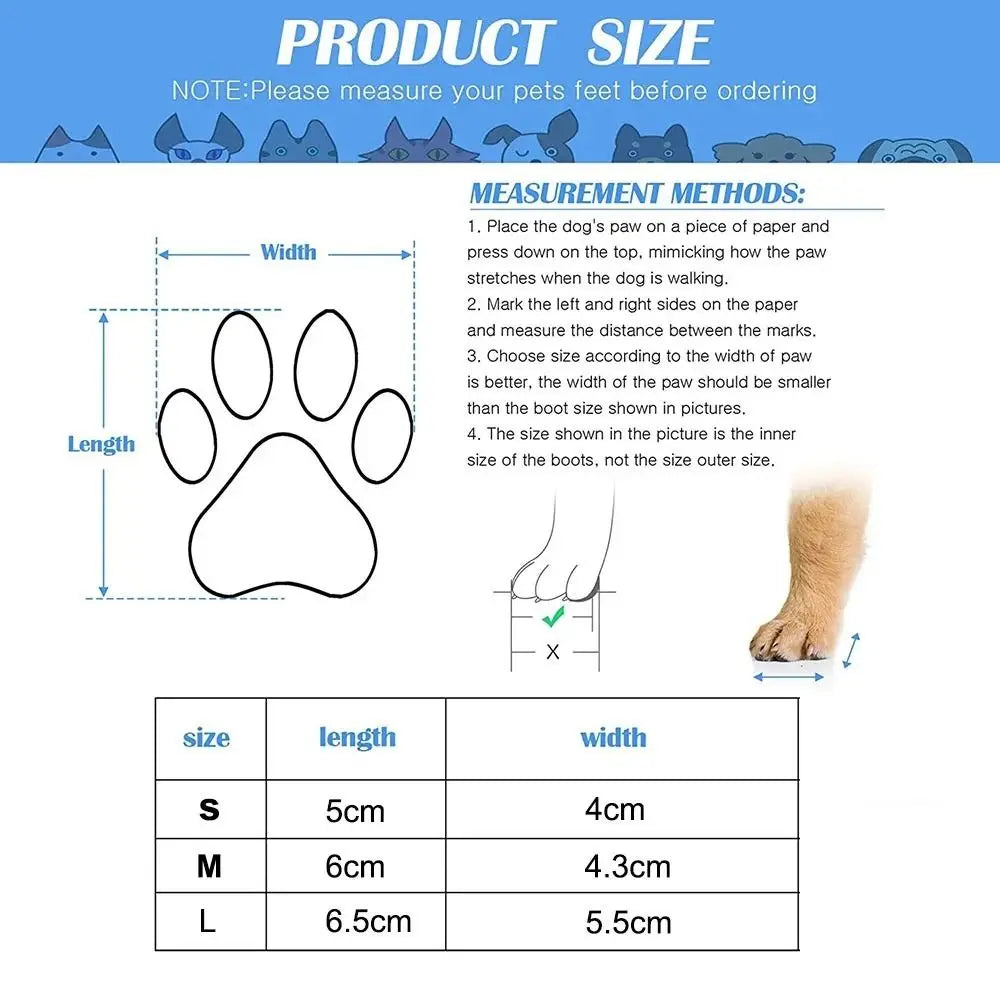 2 Pair Pet Dog Shoes Socks Waterproof  Non-slip