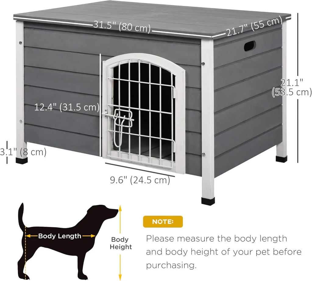 31" Wooden Dog Cage Openable Top,