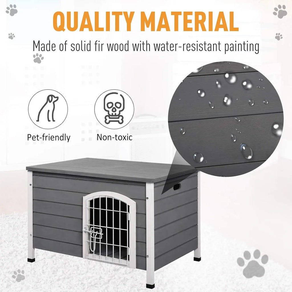 31" Wooden Dog Cage Openable Top,