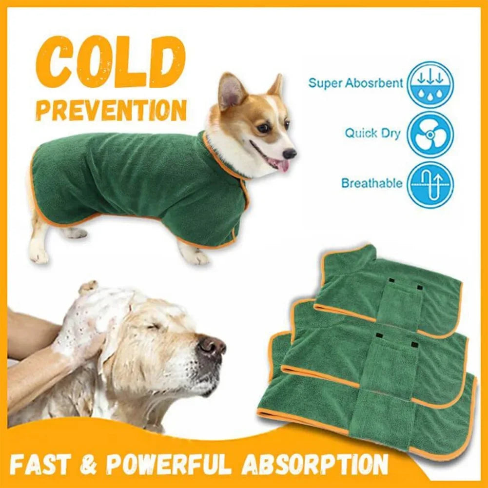 Dog Bathrobe Bath Towel
