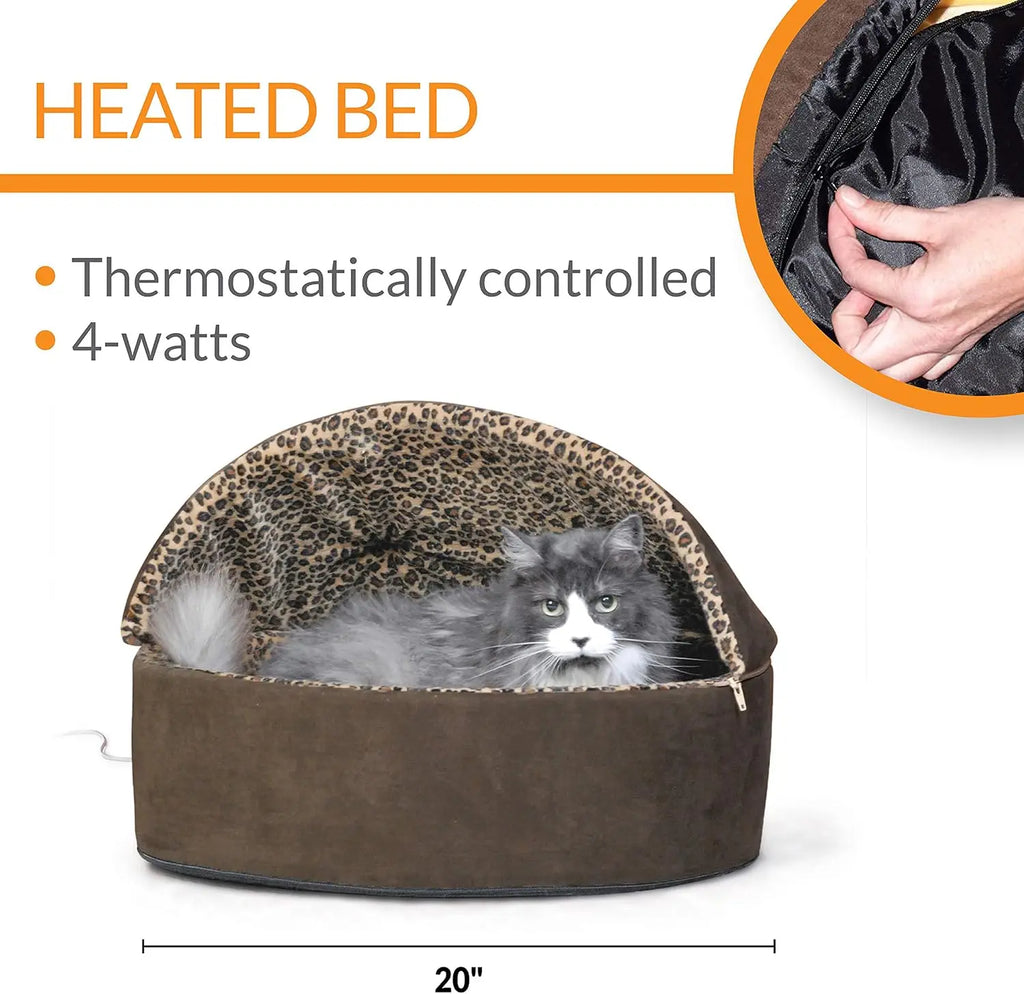 Heated Cave Tent Pet Bed for Cats/small Dogs