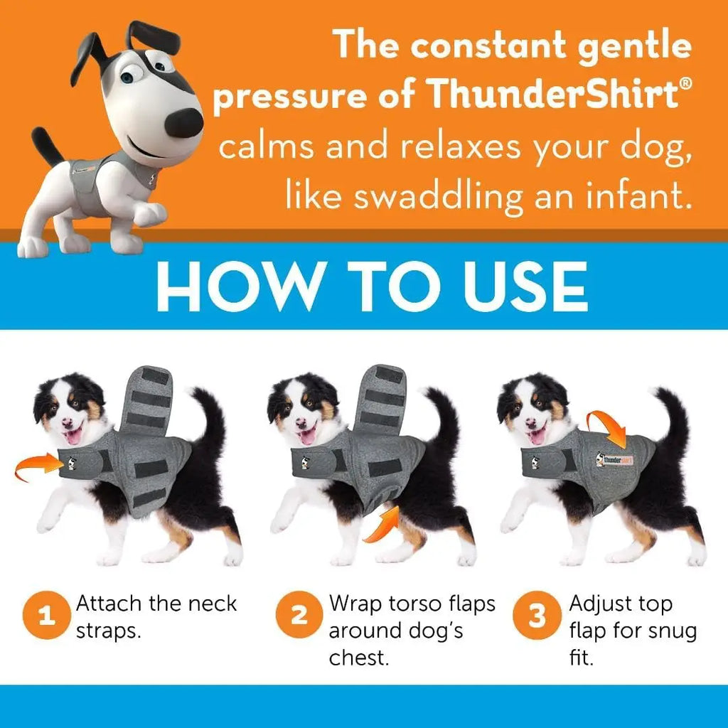 Large Platinum Dog Anxiety Relief Calming Vest