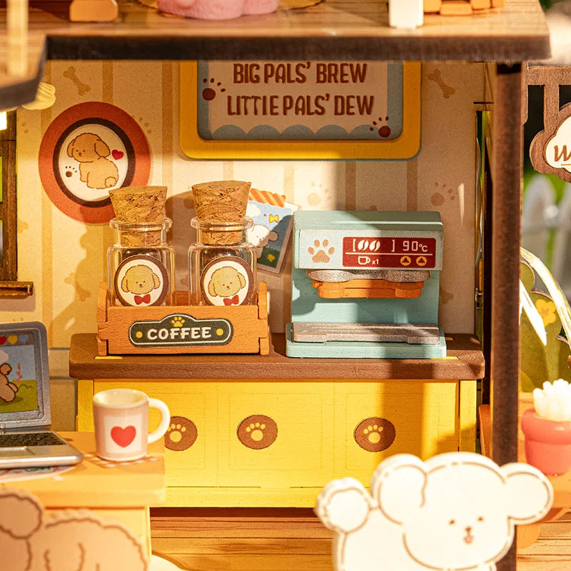 Robotime DIY Puppy's Cozy House Miniature Kits for Kids