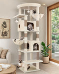 Heavy Duty 74in Cat Tree for Large Cats with Scratching posts.