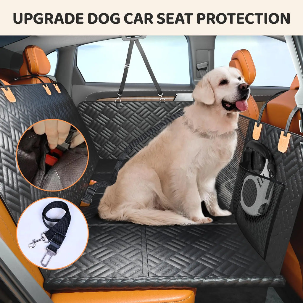 Car Rear Seat Dog Seat Cover, Hard Bottom Rear Seat Extended