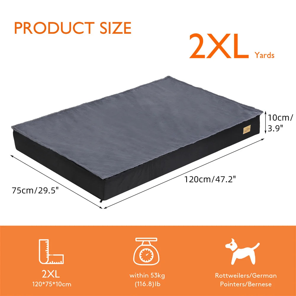 Large Orthopaedic Dog Bed Waterproof Cushion Mattress Fit in Crate