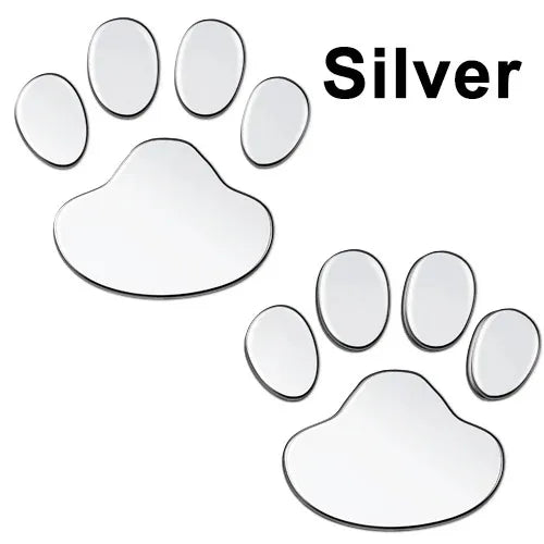 Dog Cat Foot Prints Car Stickers  Paw 3D Animal