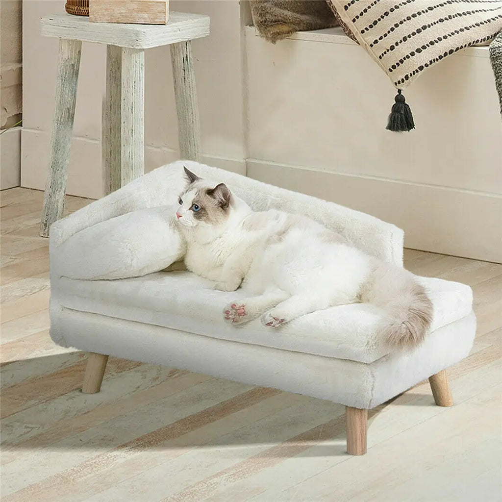 Elevated Dog/Cat  Bed Solid Wood Leg Dog Cat Sofa