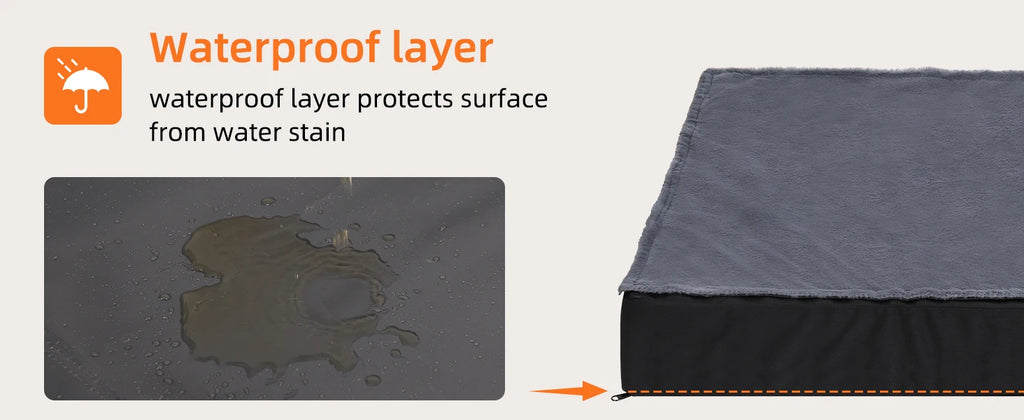 Large Orthopaedic Dog Bed Waterproof Cushion Mattress Fit in Crate