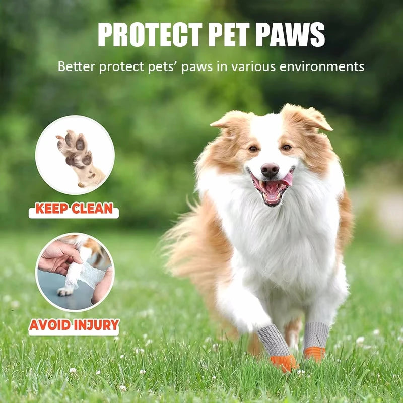 4Pcs Outdoor Pet Dog Boots, Anti-slip