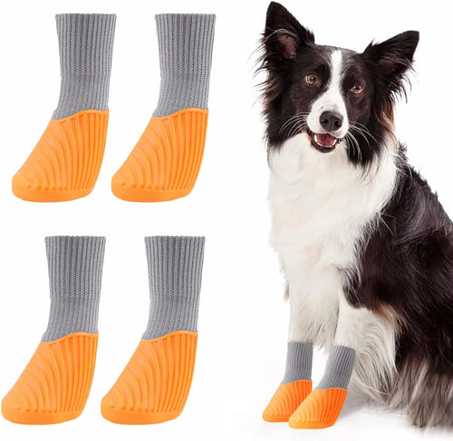 4Pcs Outdoor Pet Dog Boots, Anti-slip