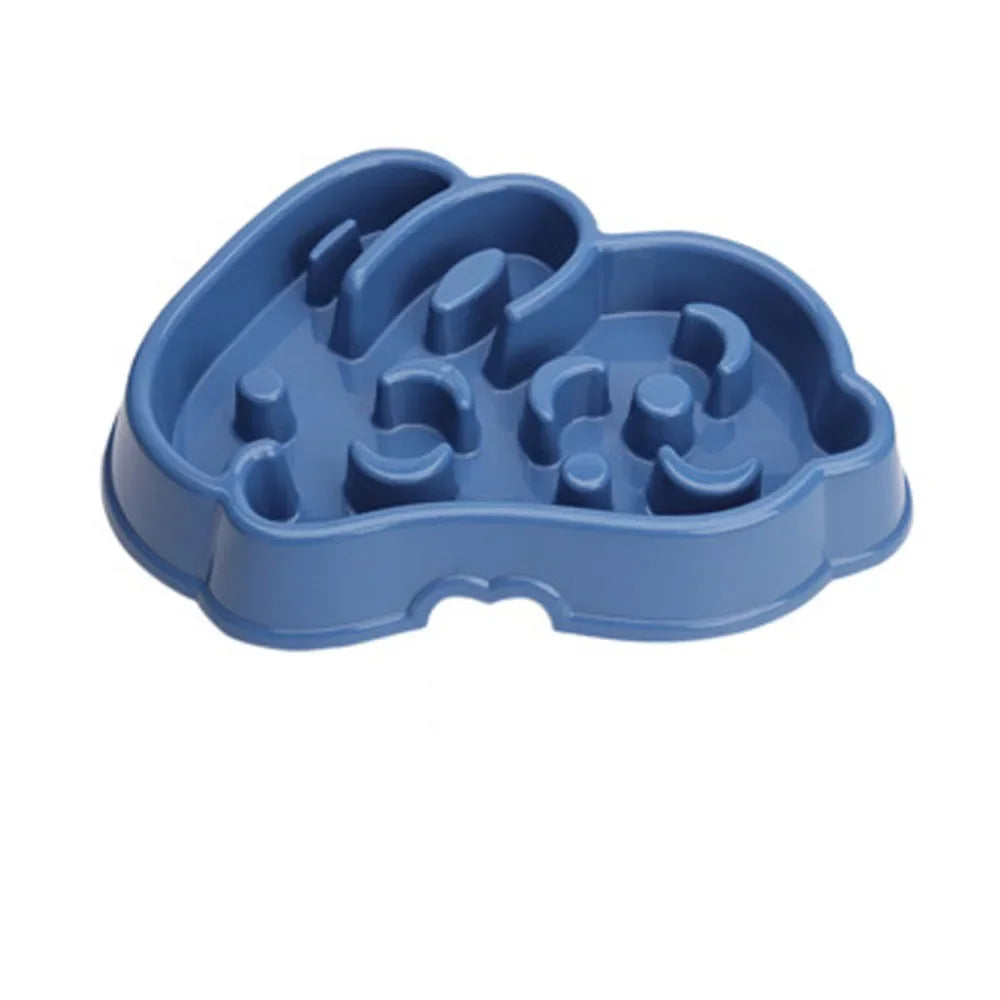 Pet Dog Slow Food Bowl  Healthy Round Anti-choking Non-slip Colors Shapes