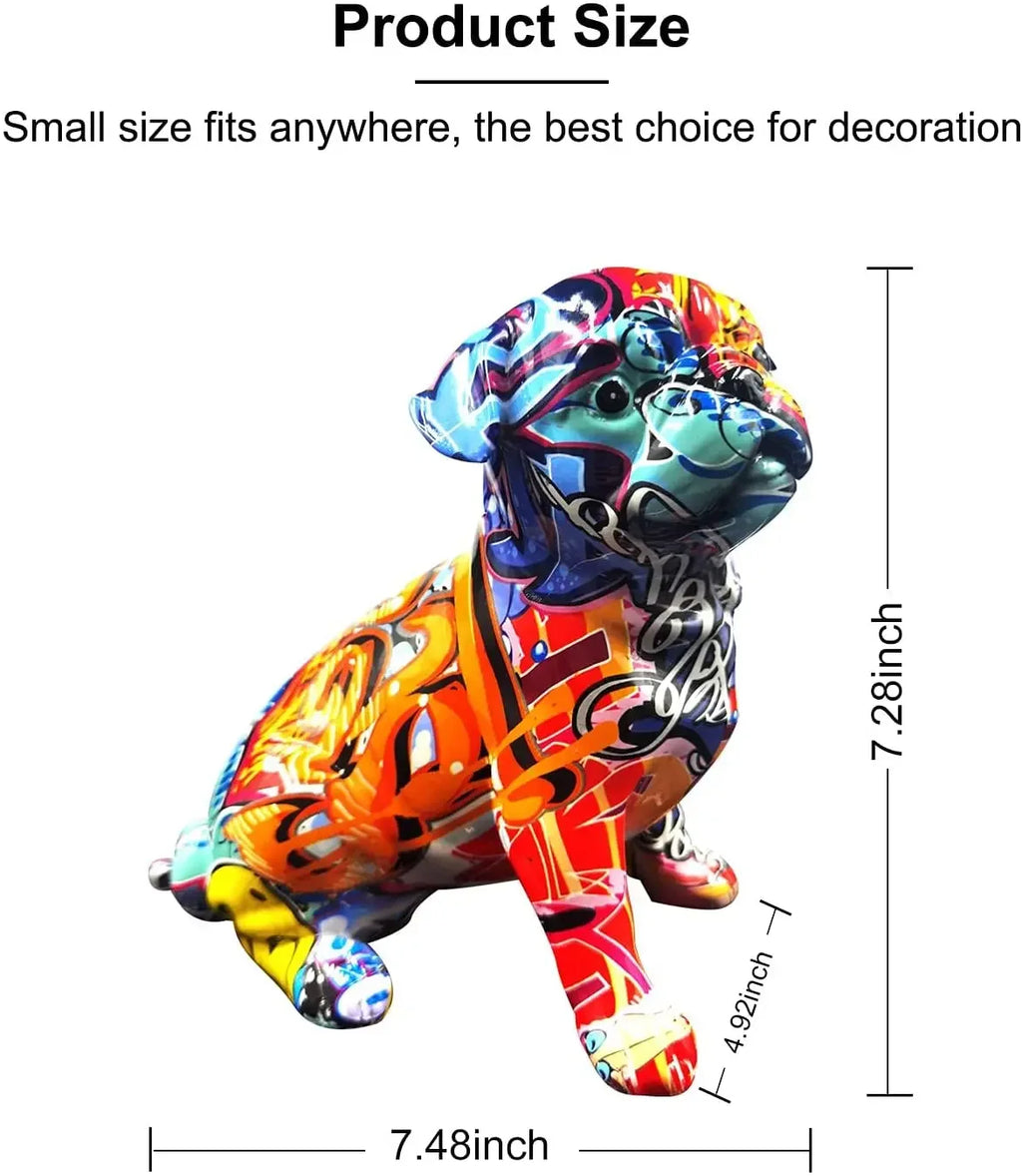 Creative Painted Pup with Graffiti, Simple