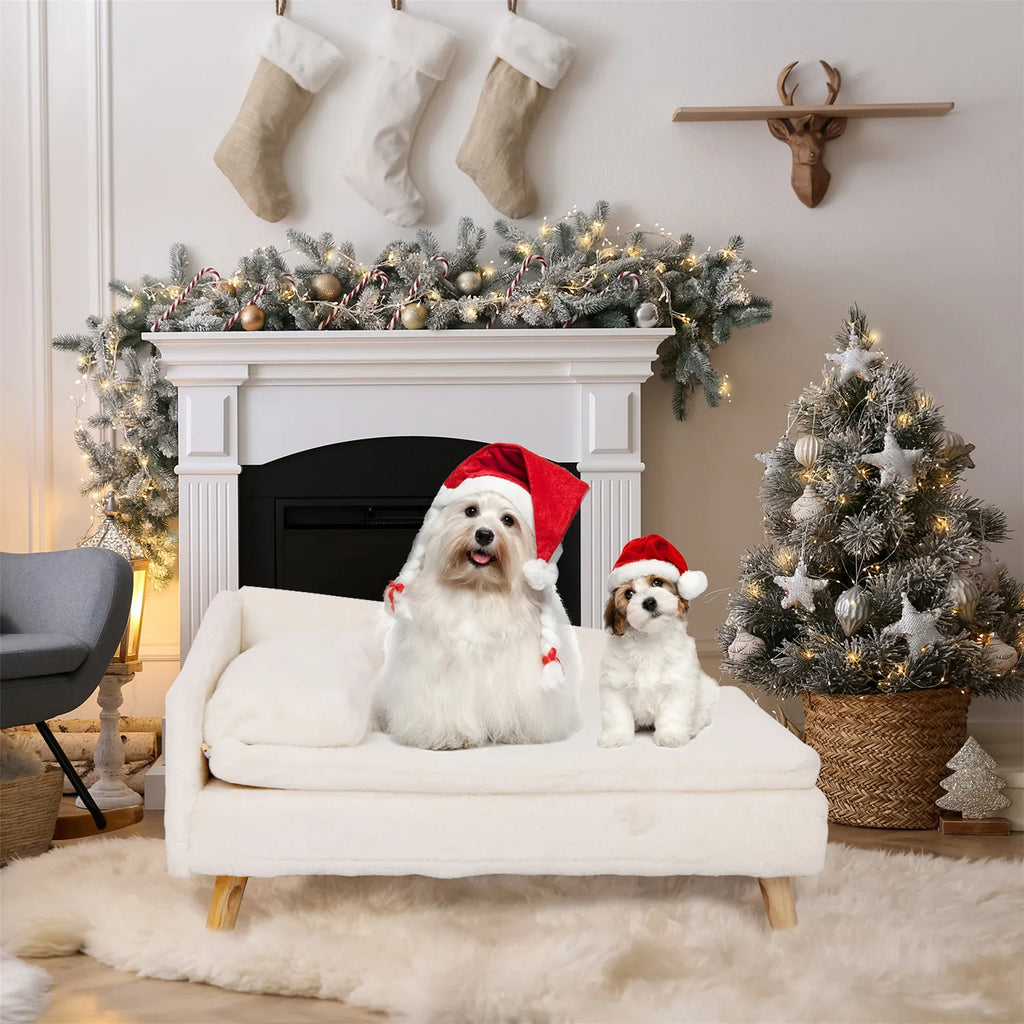 Elevated Pet SOFA Nordic Pet Stool with Wooden Legs