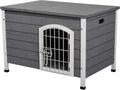 31" Wooden Dog Cage Openable Top,