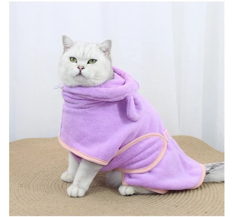 Dog Bathrobe Super Absorbent Pet Towel