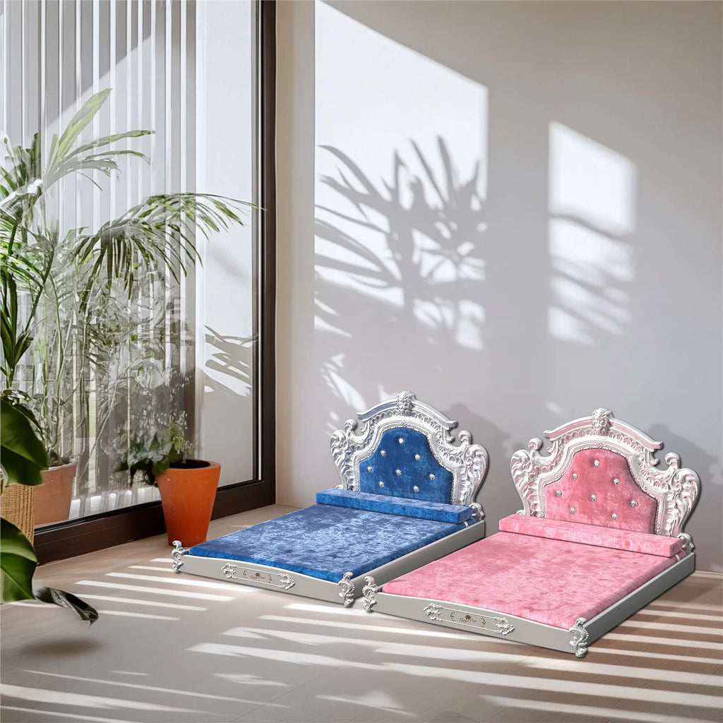 Noble Pet Luxury Bed with Headboard, Dutch Velvet