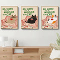 CAT Wall ART Canvas Funny "All Guests Must Be Cat Approved"