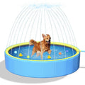 47 Thicken Small Dog Pool,NonSlip Kiddie Kids Pool Hard Plastic,2in1 Foldable Sprinkler Puppy Pools,Portable Pet Pools for Summe