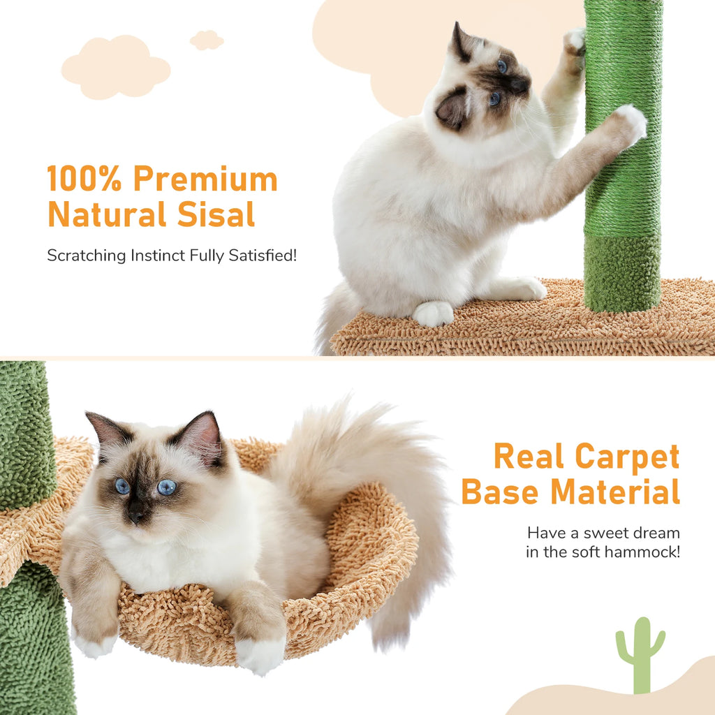 Cat Tree 5-Tier Floor to Ceiling  Cactus Scrating Post